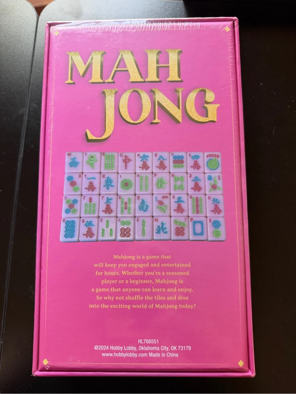 New & Sealed Hobby Lobby MAHJONG Game Pink Tiles 8+ MAH JONG HL766551